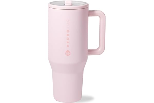 HydroJug Traveler - 32 oz Water Bottle with Handle & Flip Straw - Fits in Cup Holder, Leak Resistant Tumbler-Reusable Insulat