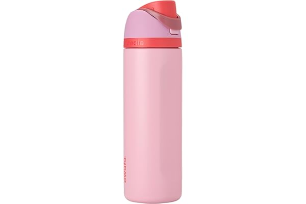 Owala FreeSip Insulated Stainless Steel Water Bottle with Straw for Sports and Travel, BPA-Free Sports Water Bottle, 24 oz, P
