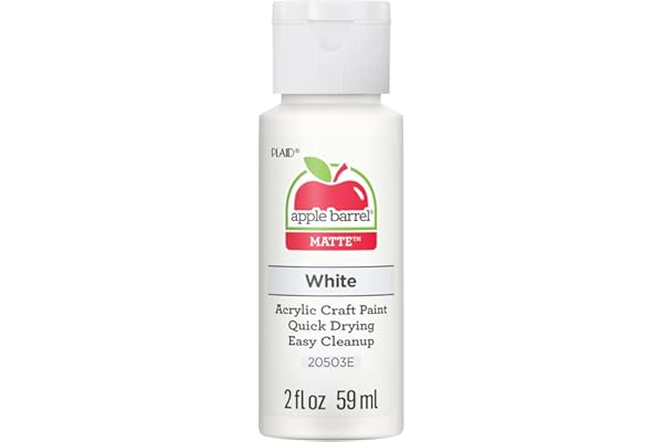 Apple Barrel Acrylic Paint in Assorted Colors (2 Ounce), 20503 White
