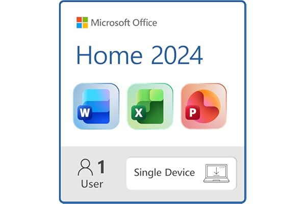 Microsoft Office Home 2024 | Classic Office Apps: Word, Excel, PowerPoint | One-Time Purchase for a single Windows laptop or 