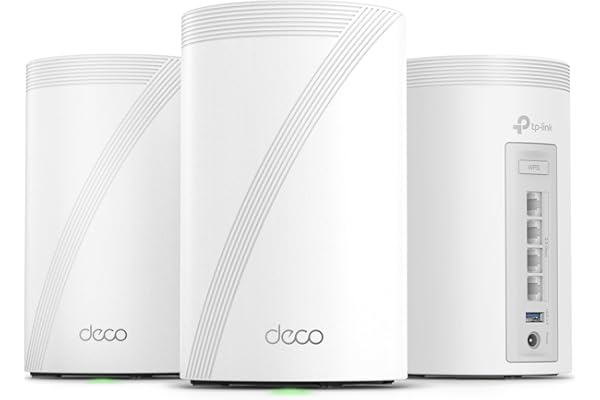 TP-Link Deco 7 Pro BE63 Tri-Band WiFi 7 BE10000 Whole Home Mesh System - 6-Stream 10 Gbps, 4x2.5G Ports Wired Backhaul, 4X Sm