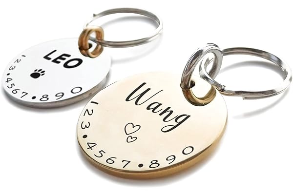 Cats Dogs ID Tags Personalized Lovely Symbols Pets Collar Name Accessories Simple Custom Engraved Products for Extra Small Fo