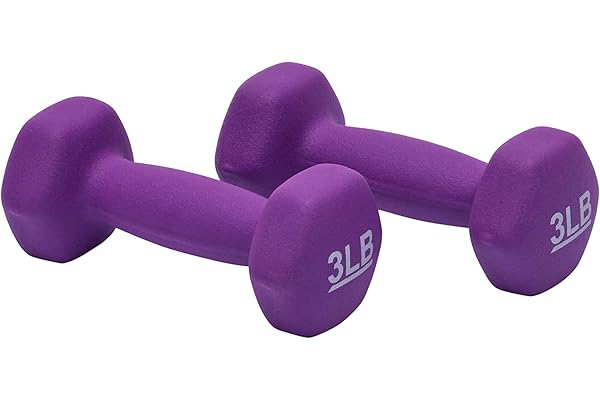 Amazon Basics Neoprene Dumbbell Hand Weights for Exercise and Muscle Toning