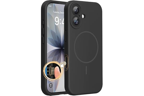 Miracase Magnetic for iPhone 17 Case, Compatible with MagSafe, Integrated Silicone Camera Control Cover, Shockproof Drop Prot