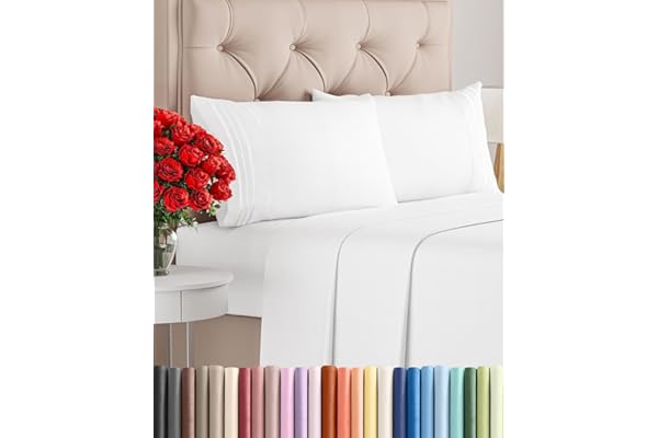 Queen Size 4 Piece Sheet Set - Comfy Breathable & Cooling Sheets - Hotel Luxury Bed Sheets for Women & Men - Deep Pockets, Ea