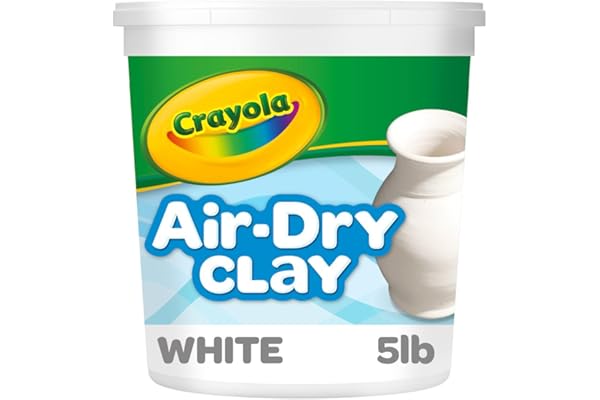 Crayola Air Dry Clay (5lbs), Teacher Supplies, Natural White Modeling Clay for Kids, Sculpting Material, Bulk Craft Supplies 