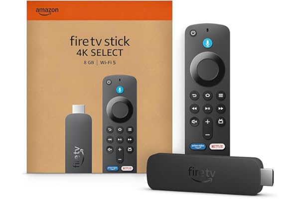 Amazon Fire TV Stick 4K Select (newest model), start streaming in 4K, AI-powered search, and free & live TV, find shows faste
