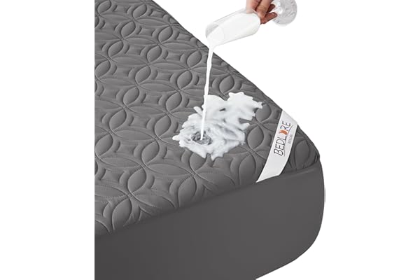 BEDLORE Waterproof Mattress Protector, Queen Size Mattress Pad Noiseless with Deep Pocket 6"-18" Depth, Soft Breathable Dirt-