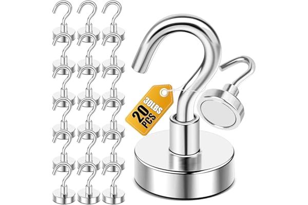 DIYMAG Magnetic Hooks, 30lbs+ Magnet Hook 2026 Cruise Cabin Ship Essentials Heavy Duty Strong Magnets Refrigerator Fridge Han