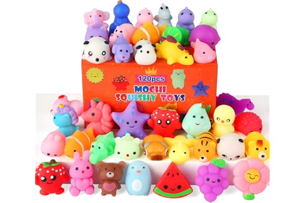 30 Pack Squishy Toys, Kawaii Squishies Party Favors for Kids 4-8 8-12 Treasure Box Toys for Classroom Birthday Xmas Gifts Goo