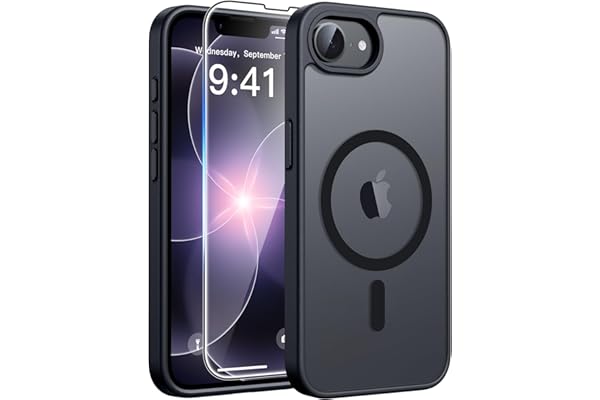 FNTCASE for iPhone 17e Case: iPhone 16e Phone Case [Compatible with Magsafe] Translucent Matte Case with [Screen Protector] M