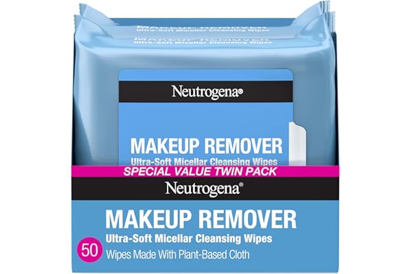 Neutrogena Makeup Remover Micellar Wipes for Face Daily Gently Removes Oil Dirt and Waterproof Makeup in a Simple Fully Plant