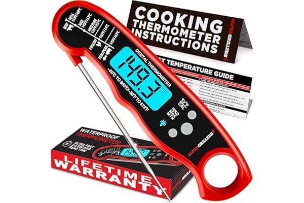 Alpha Grillers Meat Thermometer Digital – Instant Read Food Thermometer for Cooking & Grilling – Professional Kitchen Fathers