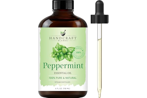 Handcraft Blends Peppermint Essential Oil – Huge 4 Fl Oz – 100% Pure and Natural – Premium Grade Essential Oil for Diffuser a