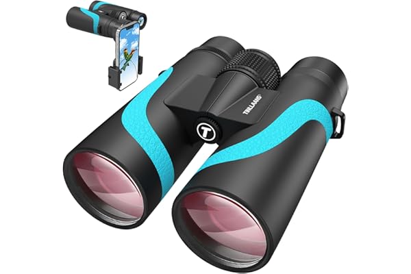 15x55 UHD Binoculars for Adults High Powered with Phone Adapter - Large View, BAK4 Prism, Waterproof, Lightweight for Bird Wa