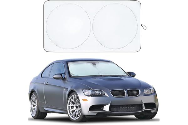 EcoNour Car Windshield Sunshade | Blocks 99% Heat & Keeps Interior Cool | Universal Fits Cars, SUVs, Trucks | Automotive Sun 