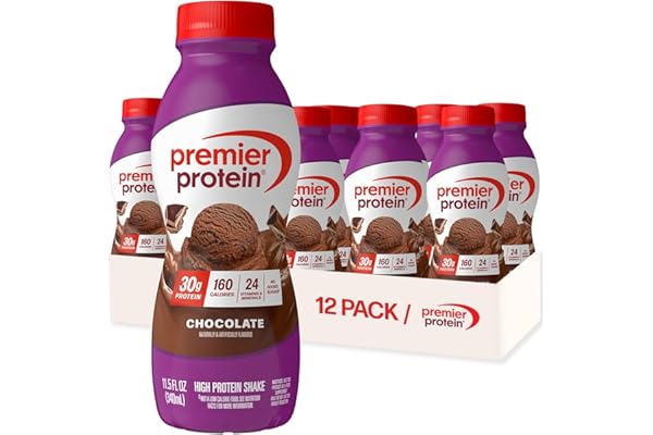 Premier Protein Shake, Chocolate, 30g Protein, No Added Sugar, 24 Vitamins & Minerals to Support Immune Health, 11.5 fl oz, 1