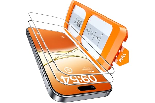 TOCOL for iPhone 17 Screen Protector 6.3 inch 9H Hardness Military Grade Shatterproof HD Tempered Glass for Full Coverage Pro