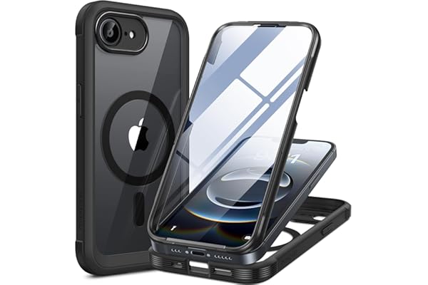 Miracase for iPhone 17e Case & iPhone 16e Case, Full-Body Phone with Built-in Glass Screen Protector, [Magnetic with MagSafe]