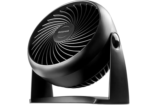 Honeywell TurboForce Air Circulator, Small Tabletop Fan, Quiet Personal Fan for Home or Office, 3 Speeds, 90 Degree Pivoting 