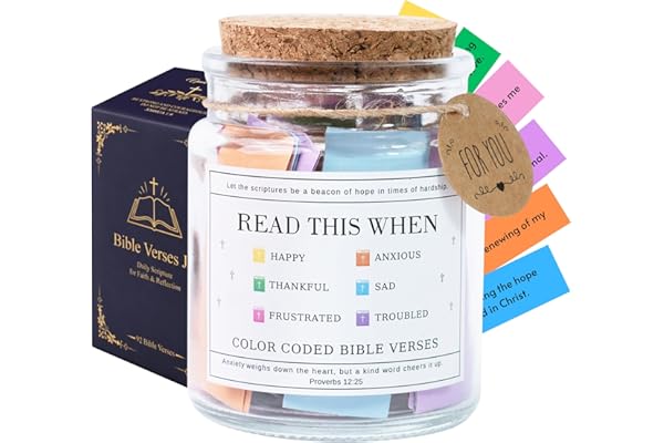 Read This When Bible Verses Jar – Birthday Gifts for Women, Christian Gifts for Women, Graduations Gift for Her, Fathers Day 