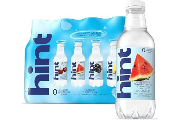 Hint Infused Bottled, Best Sellers Variety Pack - Sugar Free Flavored with Zero Calories, Natural Essences, and No Artificial