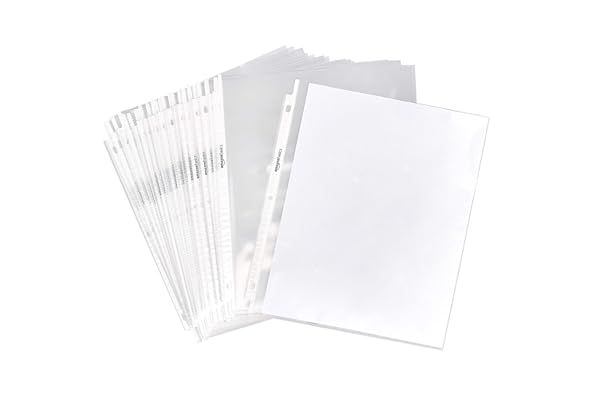 Amazon Basics Sheet Protectors for 3 Ring Binder, Heavyweight, Acid-Free, Clear Plastic Sleeves, Letter Size, 8.5 x 11 Inch, 