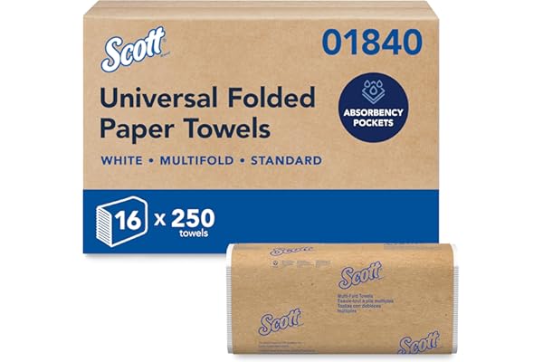 Scott® Professional Universal Multifold Paper Towels, Bulk (01840), Absorbency Pockets, 9.2" x 9.4" sheets, Standard Tier, Co