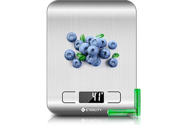 Etekcity Food Kitchen Scale, Digital Grams and Ounces for Weight Loss, Baking, Cooking, Keto and Meal Prep, LCD Display, Medi