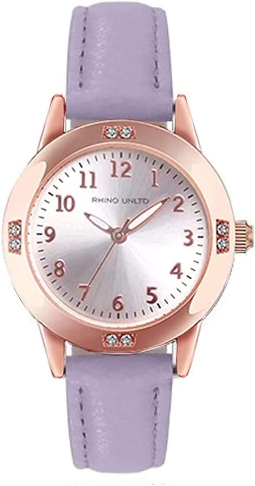 Girls Student Watch - Simple Japan Quartz Casual Leather Strap Watches for Ladies Fashion Women Ages 11-15